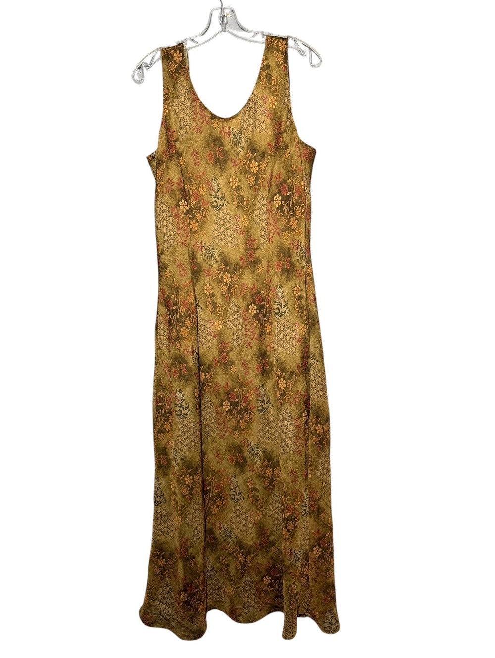 Vintage K. Studio Maxi Dress with lining cottagecore grunge floral Size 16 (Q11)